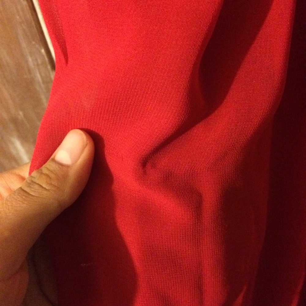 Macy’s Red Collared Button-Up Dress - image 8